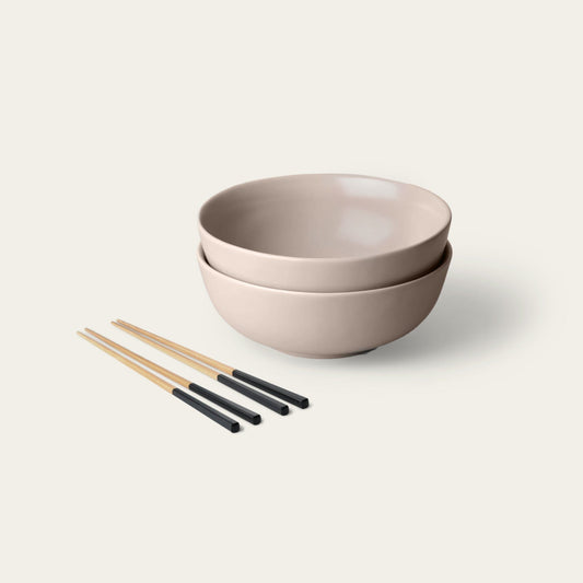 Ramen set bundles by Fable Home, featured in a deserttaupe/ashblack color finish. – #deserttaupe/ashblack