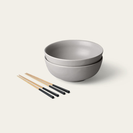 Ramen set bundles by Fable Home, featured in a dovegray/ashblack color finish. – #dovegray/ashblack