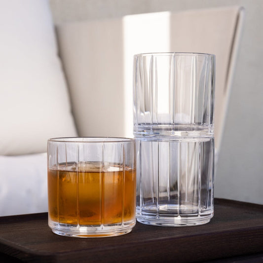 Rocks glasses glassware by Fable Home, featured in a clear color finish. – #clear