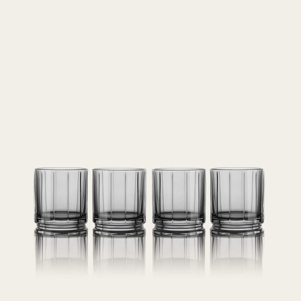 Rocks glasses glassware by Fable Home, featured in a smokegray color finish. – #smokegray