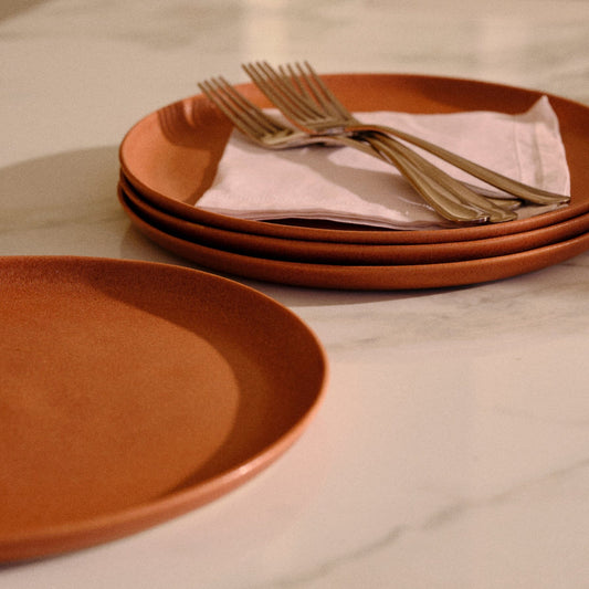 Salad Plates by Fable Home, featured in a canyonclay color finish. – #canyonclay