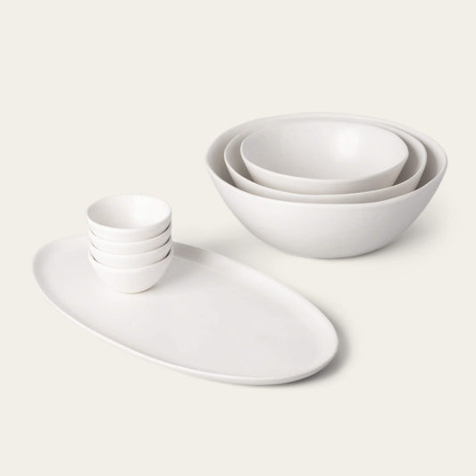 Serving ceramics set bundles by Fable Home, in a cloudwhite color. – #cloudwhite