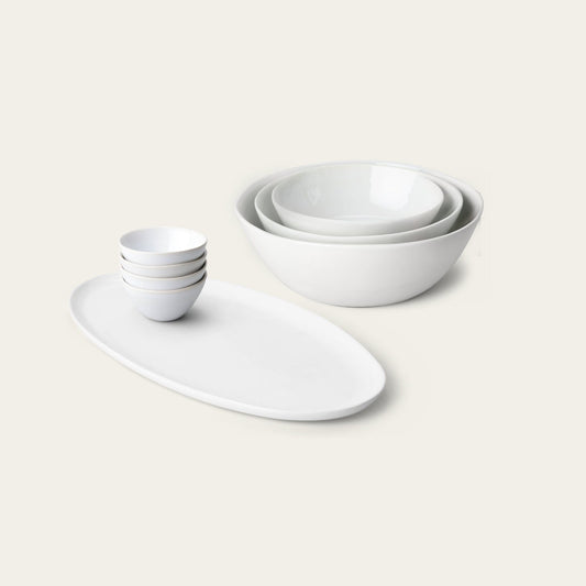 Serving ceramics set bundles by Fable Home, featured in a pearlwhite color finish. – #pearlwhite