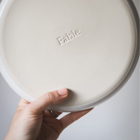 Serving platter dinnerware by Fable Home, featured in a pearlwhite color finish. – #pearlwhite