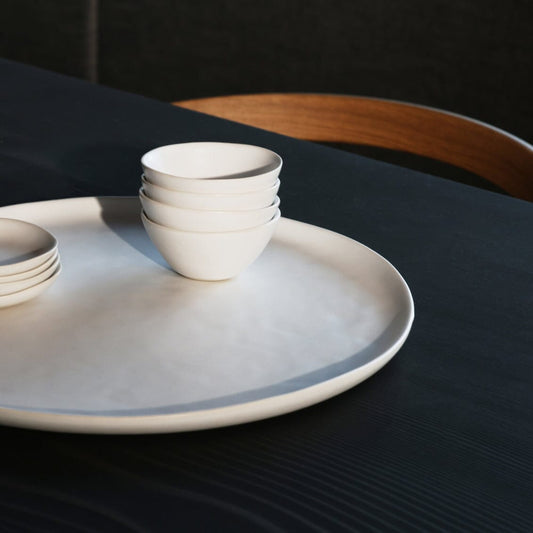 Serving platter dinnerware by Fable Home, featured in a cloudwhite color finish. – #cloudwhite
