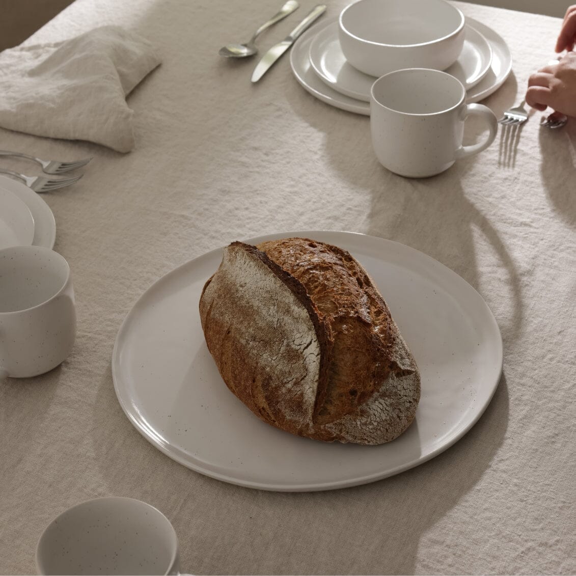 Serving platter dinnerware by Fable Home, shown in a beachgrassgreen finish.