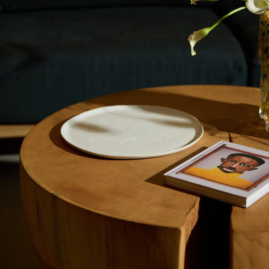 Serving platter dinnerware by Fable Home, featured in a pearlwhite color finish. – #pearlwhite