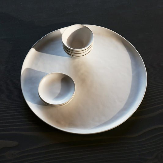 Serving platter dinnerware by Fable Home, featured in a cloudwhite color finish. – #cloudwhite
