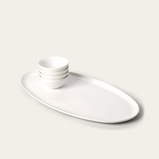 Serving platter set bundles by Fable Home, featured in a speckledwhite color finish. – #speckledwhite