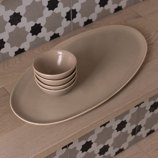 Serving platter set bundles by Fable Home, featured in a deserttaupe color finish. – #deserttaupe