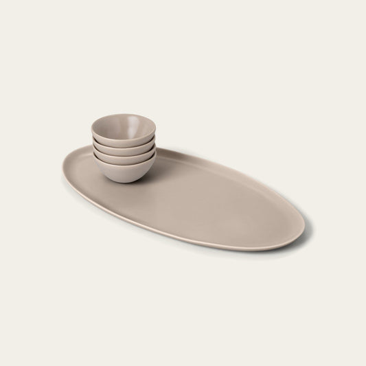 Serving platter set bundles by Fable Home, featured in a deserttaupe color finish. – #deserttaupe