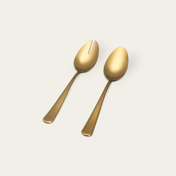 Serving spoons flatware by Fable Home, featured in a mattegold color finish. – #mattegold