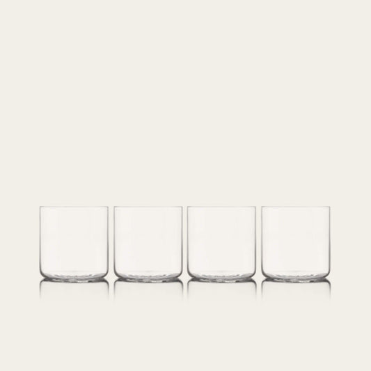 Short glasses pro glassware by Fable Home, shown in a clear finish. – #clear