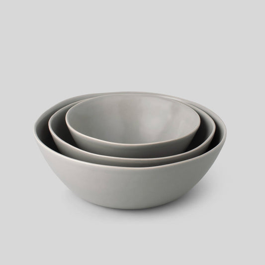 Single Nested Serving Bowls Dinnerware Admin Small Dove Gray 