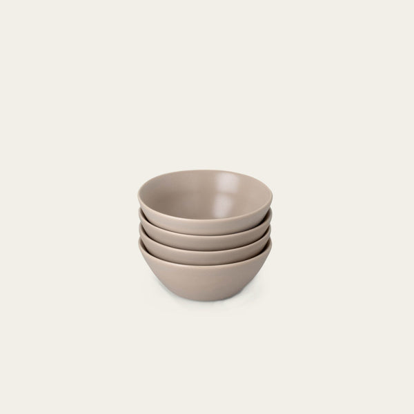 Dessert bowls dinnerware by Fable Home, featured in a deserttaupe color finish. – #deserttaupe