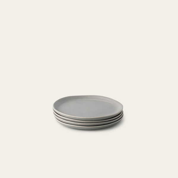 Dessert plates dinnerware by Fable Home, featured in a dovegray color finish. – #dovegray