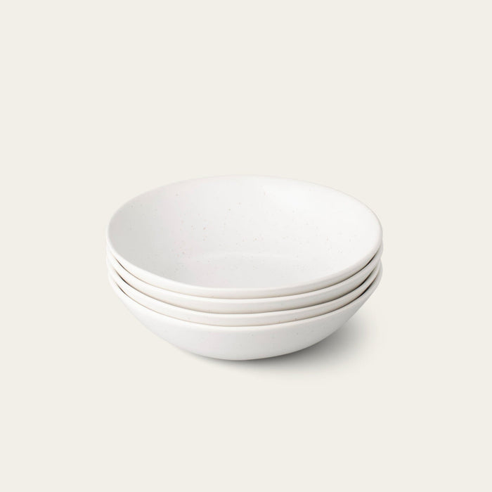 Pasta bowls dinnerware by Fable Home, featured in a speckledwhite color finish. – #speckledwhite