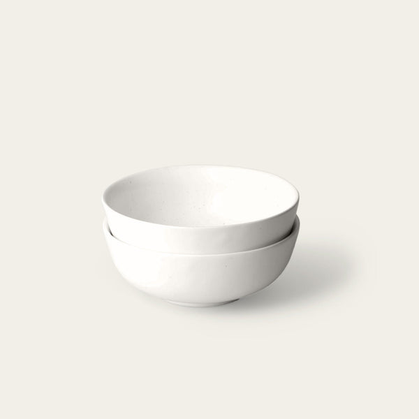 Ramen bowls dinnerware by Fable Home, featured in a speckledwhite color finish. – #speckledwhite