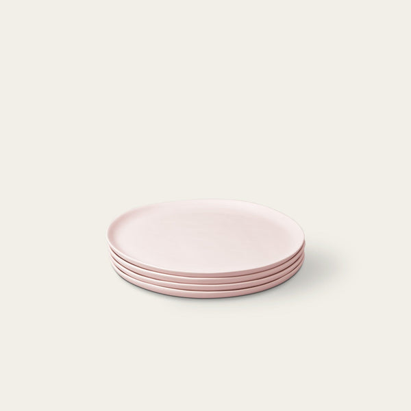 Salad plates dinnerware by Fable Home, featured in a blushpink color finish. – #blushpink