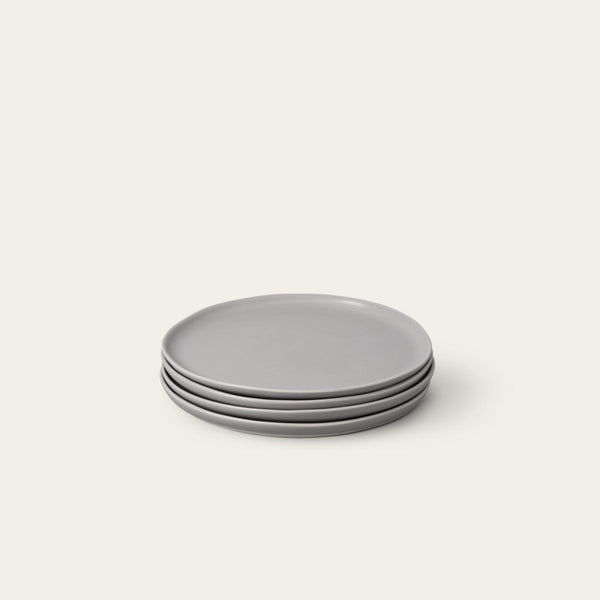 Salad plates dinnerware by Fable Home, featured in a dovegray color finish. – #dovegray