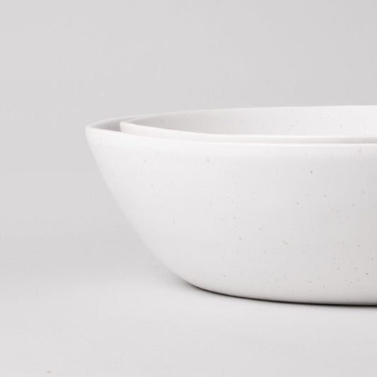 The Low Serving Bowls Serveware Fable Home #speckledwhite